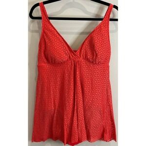 Swim Solutions Crochet Flyaway Tummy Control Swimsuit One Piece Swimdress 16
